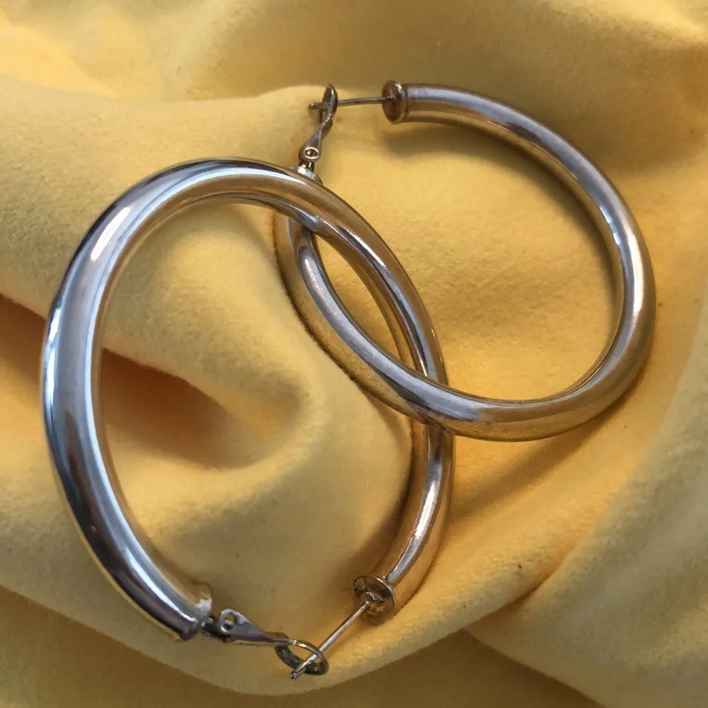 Sterling silver 2” hoops - Picture 5 of 5